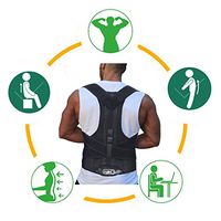 Back Brace Adjustable Posture Corrector Brace. Improve Your Posture with Best Elastic Posture Shoulder Back Brace. (XL: Waist Length fits 36.2"-40.2", Black)