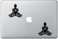 Meditating Buddha Funny ArcDecals78602301 Set Of Two (2x) , Decal , Sticker , Laptop , Ipad , Car , Truck
