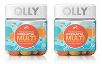 Olly Essential Prenatal Multivitamin Gummy Supplement, with FOLIC ACID + Omega-3s, Vibrant Citrus, 60 count, 2 Pack