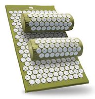 Bed of Nails Original Acupressure Pillow and Mat Bundle, Green