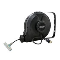 Hi-Bar Three Outlet (Triple Tap) Retractable Cord Reel - 50 feet, 12/3 SJTW