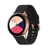 TECKMICO Galaxy Watch Active Bands,20mm Quick Release Bands Compatible for Samsung Galaxy Watch Active (40mm)/Galaxy Watch(42mm)/Gear Sport with Rose Gold Watch Buckle (Black, Large)