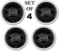 Yamaha Custom Easy-to-install In-Ceiling 3-Way 100 watts Speaker (Set of 4) with Dual Tweeters & 6-1/2" Woofer