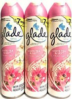 Glade Air Freshener Spray - White Tea & Lily - Net Wt. 8 OZ (227 g) Per Can - Pack of 3 Cans