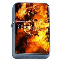 Firefighter Flip Top Oil Lighter D1 Heroes Fireman Rescue Fire Dept
