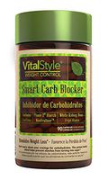 VitalStyle Natural Smart Carb Blocker - 1,500 mg of Pure White Kidney Bean Extract (Phase 2 Starch Neutralizer) Supports Weight Loss, Helps Control Blood Sugar and Supress Appetite - 90 Capsules