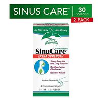 Terry Naturally SinuCare Extra Strength (2 Pack) - 325 mg Eucalyptus, Myrtle & Lemon Zest Oil Complex, 30 Softgels - Sinus, Lung & Bronchial Support Supplement, Non-Drowsy - Non-GMO, Gluten-Free - 30