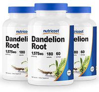Nutricost Dandelion Root 525mg, 180 Capsules (3 Bottles) - 1575mg Serving, Non-GMO, Gluten Free