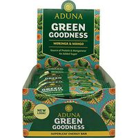 Aduna Green Goodness Superfood Energy Bar with Mango and Moringa Superleaf, 40g - (Pack of 16 Bars)