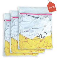 AimtoHome Set of 6 Mesh Laundry Bags - 6 Large - Premium Quality: Laundry Bag for Blouse, Hosiery, Underwear, Bra and Baby Clothing, Travel Laundry Bag