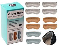 Heel Grips, Heel Cushions for Loose Shoes and Narrow Heels, Comfortable, Anti Slip Fit Cushions, Premium Suede Leather Insert Liners - 5 Pairs (10 PCS)