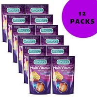 Restorz Multivitamin Gummies for Adults - 12 Resealable Travel Packs - All Natural Dietary Support with Vitamin C and D for Bones, Muscles, Eyes and Immune Health - Assorted Flavors (168 Gummies)