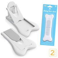 Sliding Door Lock for Child Safety - Baby Proof Doors & Closets. Childproof Your Home with No Screws or Drills by Ashtonbee (Set of 2, White)