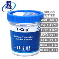 MiCare [15pk] - 14-Panel Home Multi Test Cup (AMP/BAR/BUP/BZO/COC/mAMP/MDMA/MTD/OPI/OXY/PCP/PPX/TCA/THC) #MI-TDOA-1144