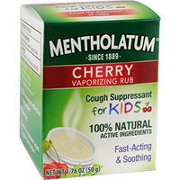 Mentholatum Cherry Vaporizing Rub for Kids, 1.76 oz. (50g) Jar - 100% Natural Active Ingredients for Fast-Acting Cough Relief Pack of 6