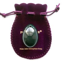 Jade Egg for Kegel Exercise for Vagina Tightening, Drilled, Made of Nephrite Jade, Excellent Gift & Pleasure Toy, Enjoyable for Both You & Your Partner(Medium (43x30mm)) Genuine Jade