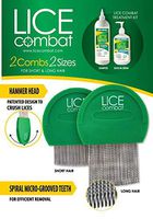 Lice Comb | Head Lice Professional Metal 2 Pack Kit for Long & Short Hair | Efficient Lice and Nit Removal | Easy to Use | Lifetime Guarantee