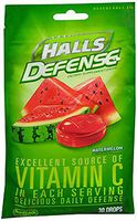 Halls Defense Vitamin C Drops Watermelon 30 ea