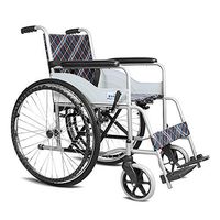 WURE Wheelchair Foldable Portable Old People Scooter Fixed Footrest Seat Belt The Largest Bearing 100kg Size: 10366.590cm