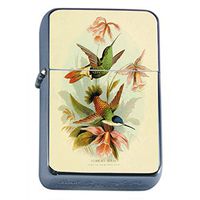Hummingbird Flip Top Oil Lighter S8 Smoking Cigarette Smoker Includes Silver Case