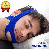 VANVENE Stop Snoring CPAP Chin Strap and Anti Snoring Solution,Adjustable Anti-Snore Supporter Device (Blue Strap)