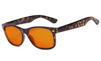 Eyekepper Blue Blocking Amber Bifocal Glasses for Sleep-Nighttime Bifocal Readers-Special Orange Tinted Glasses for Women Men (Tortoise, 2.50)