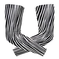 ZZKKO Zebra Print Cooling Arm Sleeves Cover Uv Sun Protection for Men Women Running Golf Cycling Arm Warmer Sleeves 1 Pair