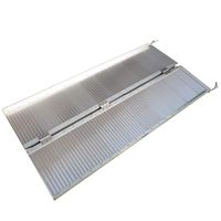 5 ft Non-Skid Folding Ramp Aluminum Wheelchair Loading Traction Ramp Portable Home Corridor Wheelchair Scooter Ramp Silver Weight Capacity 600 lbs