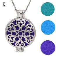 Deals Aromatherapy Necklace ZYooh Vintage Locket Essential Oil Diffuser Necklace and Pad Fragrance Jewelry Gift by ZYooh (K)