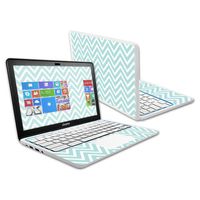 Mightyskins Skin Compatible with Hp Chromebook 11.6" (2014) Touchscreen Sticker Skins Aqua Chevron