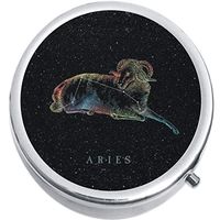Aries Zodiac Stars Medicine Vitamin Pill Box