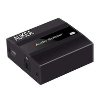 AUKEA Optical Audio Splitter,1 Port in 3 Out Digital Optical Toslink SPDIF 1x3 Support LPCM2.0/DTS/Dolby-AC3 for PS3 Xbox Blue-Ray DVD HDTV