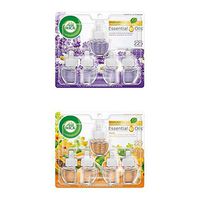 Air Wick Plug in Scented Oil 5 Refills, Lavender & Chamomile and Hawaii, (5x0.67oz), Essential Oils, Air Freshener