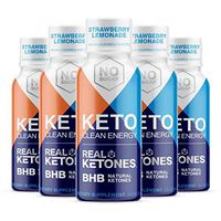 Keto Energy Shot - Exogenous Ketones Energy Drink with D-BHB, Natural Caffeine, and Nootropic Blend to Boost Energy and Focus, Keto Aide - Strawberry Lemonade 5-Pack by Real Ketones