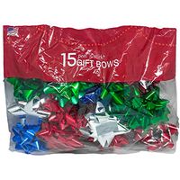 Berwick C.O. Large Premium Holiday Holographic Peel N Stick, Gift Wrapping Christmas Bows (15 Bows)