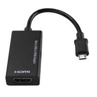 Zopsc Micro USB to HDMI Adapter 5pin 1080P HDMI Video Adapter Cable with 8-Channel Stereo Sound for Android, for Samsung, Lenovo, etc