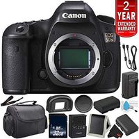 Canon EOS 5DS Digital SLR Camera 0581C002 (Body Only)- Bundle with 32GB Memory Card + Spare Battery + More (International Version) with 2 Year Seller Warranty