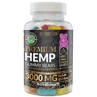 Hemp Gummies Premium 3000 Milligram High Potency - 50 Per Fruity Gummy Bear with Organic Hemp Extract Oil | Rich in Omega 3-6-9