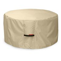 Porch Shield Fire Pit Cover - Waterproof 600D Heavy Duty Round Patio Fire Bowl Cover Beige - 50 inch