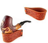 New Genuine Leather Pipe Stand Rack mini Holder Rest for Tobacco Smoking Pipe, Fits Most Pipes, Handmade