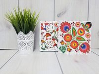 Polish Lowicz Folk Art Watermark Luncheon Napkins, Set of 20