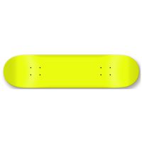 Moose Blank Skateboard Deck, Neon Yellow, 7.75-Inch