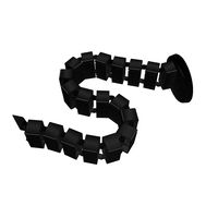 FLEXISPOT Deluxe Cable Spine 50 inch Cable Management Sleeves Wires Cable Tidy Organizer for Standing Desk Office desks Height Adjustable Desk (Black)