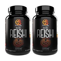 Inner Zen Reishi Organic Mushroom 1000mg 90 Capsules, Immune System Support, Liver Health, Cardiovascular Health, Vegetarian (2)