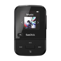 SanDisk 16GB Clip Sport Go MP3 Player, Black - LED Screen and FM Radio - Sdmx30-016G-G46K