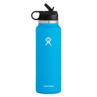 Hydro Flask Wide Mouth 2.0 Water Bottle, Straw Lid - 40 oz, Pacific