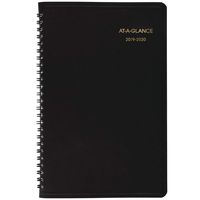 2019-2020 Academic Planner, AT-A-GLANCE Weekly Appointment Book, 5" x 8", Small, Black (7010105)
