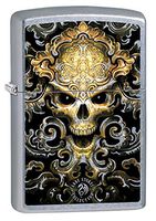 Zippo Lighter: Anne Stokes Skull Design - Street Chrome 79593