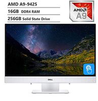 2019 Dell Inspiron 24 All-in-One AIO Desktop Computer 23.8" FHD IPS Touch Display AMD A9-9425, 16GB RAM, 256GB SSD, HDMI, Multi-Card Reader, Wireless-AC, Bluetooth, Wireless Keyboard&Mouse, Win10