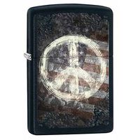 Zippo Peace on Flag Indoor Outdoor Windproof Lighter Custom Personalized Engraved Message Engraving on Backside